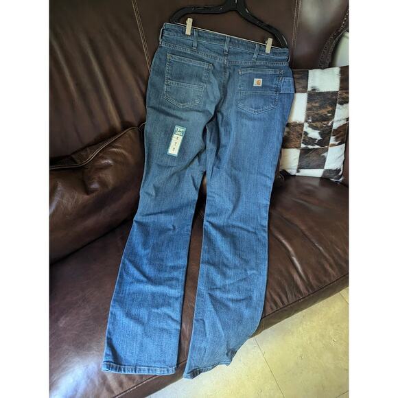 Carhartt Women's Work Jean - Relaxed Fit - Rugged Flex 12 TALL - Picture 3 of 5